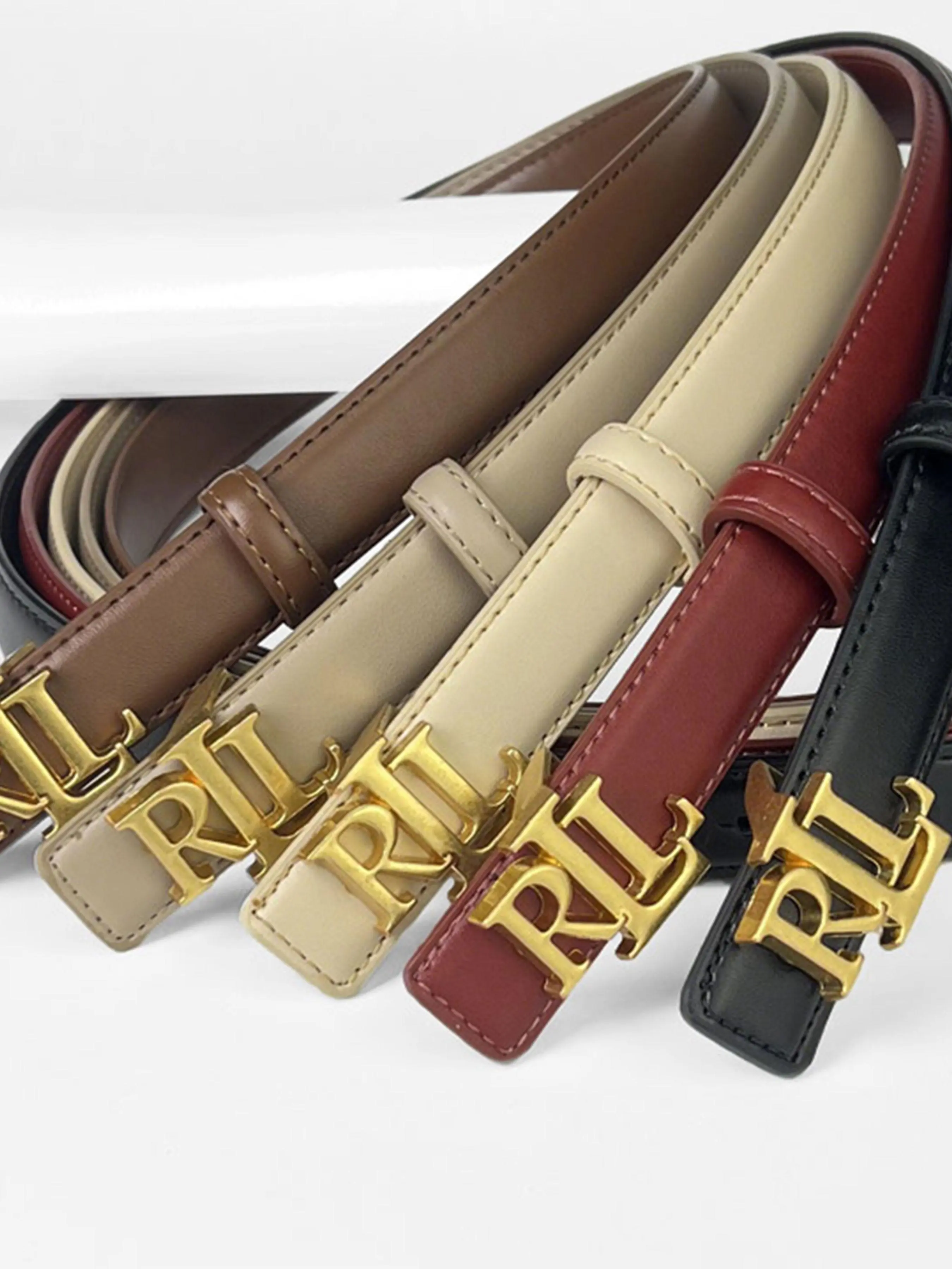 Women's Solid Color PU Leather Belt, Fashionable Waistband for Jeans & Short Skirt, Trendy All-match & Exquisite Belt for Birthday Gift