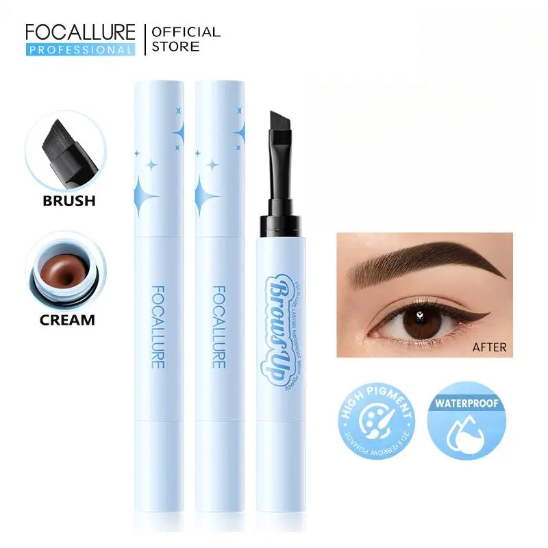 Focallure Pro-Stay 3D Eyebrow Plaster Two-in-One Anti-Transfer Non-Smudge Waterproof Sweat-Proof Controllable Smooth Cream Multi-Purpose