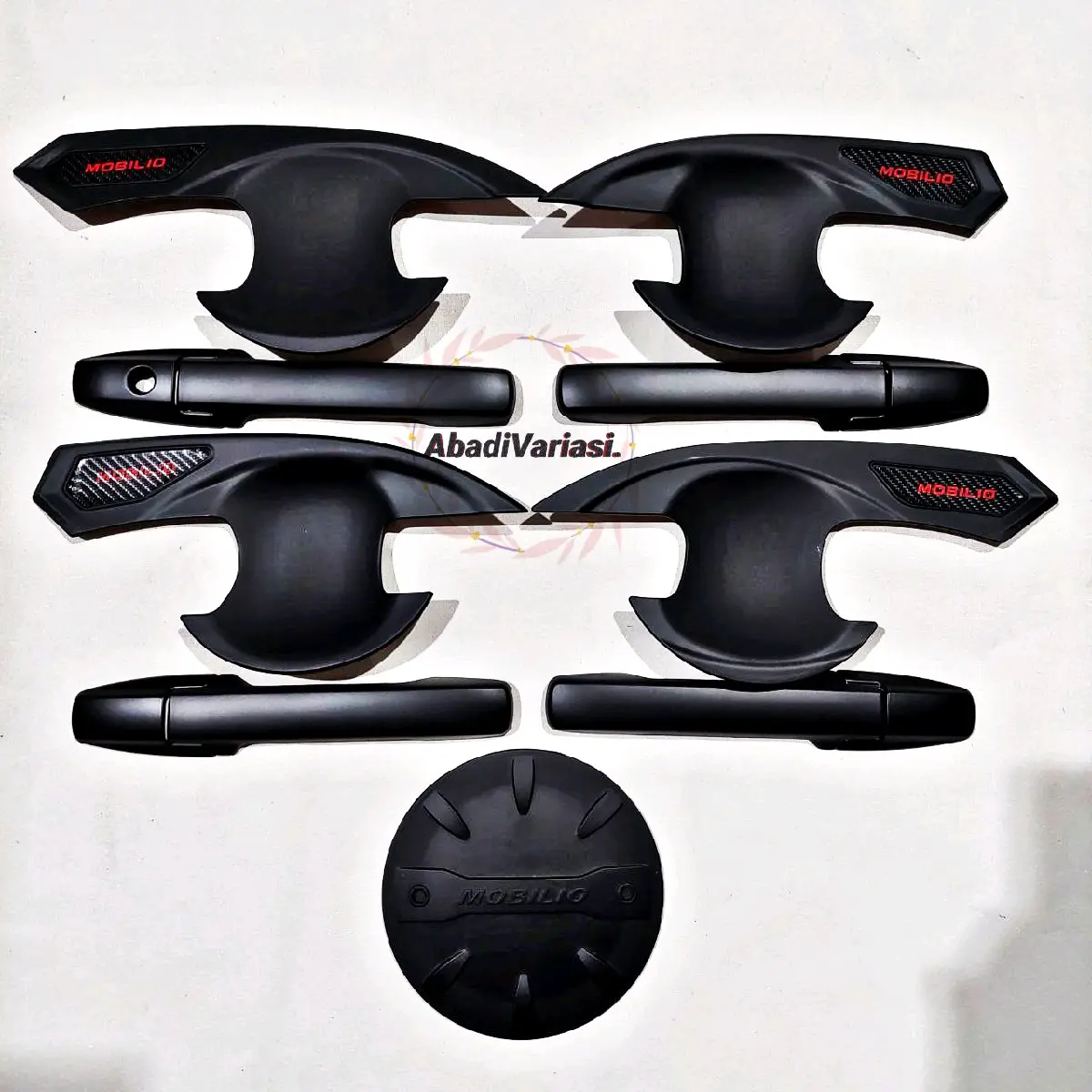 Paket Lengkap Outer Handle Tank Cover Mobil Mobilio Full Hitam Doff