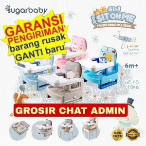 Sugarbaby 4in1 SitOnMe Folded Booster and Chair - SitOnMe - tempat makan bayi Sugarbaby 4in1 SitOnMe Folded Booster and Chair - Sugarbaby 4in1 SitOnMe Folded Booster & Chair KURSI MAKAN BAYI BOUNCER BAYI Blue Pink