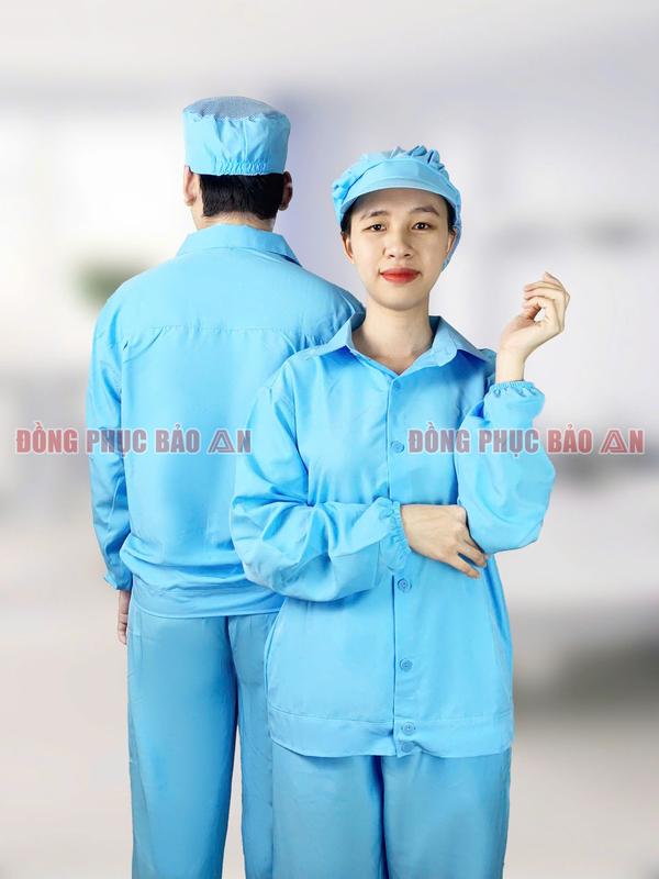 (KHÔNG KÈM NÓN) Đồng Phục Phòng Sạch, Phòng Lạnh Cho Công Nhân Thực Phẩm, Ngành Y Tế, Phòng Thí Nghiệm 7