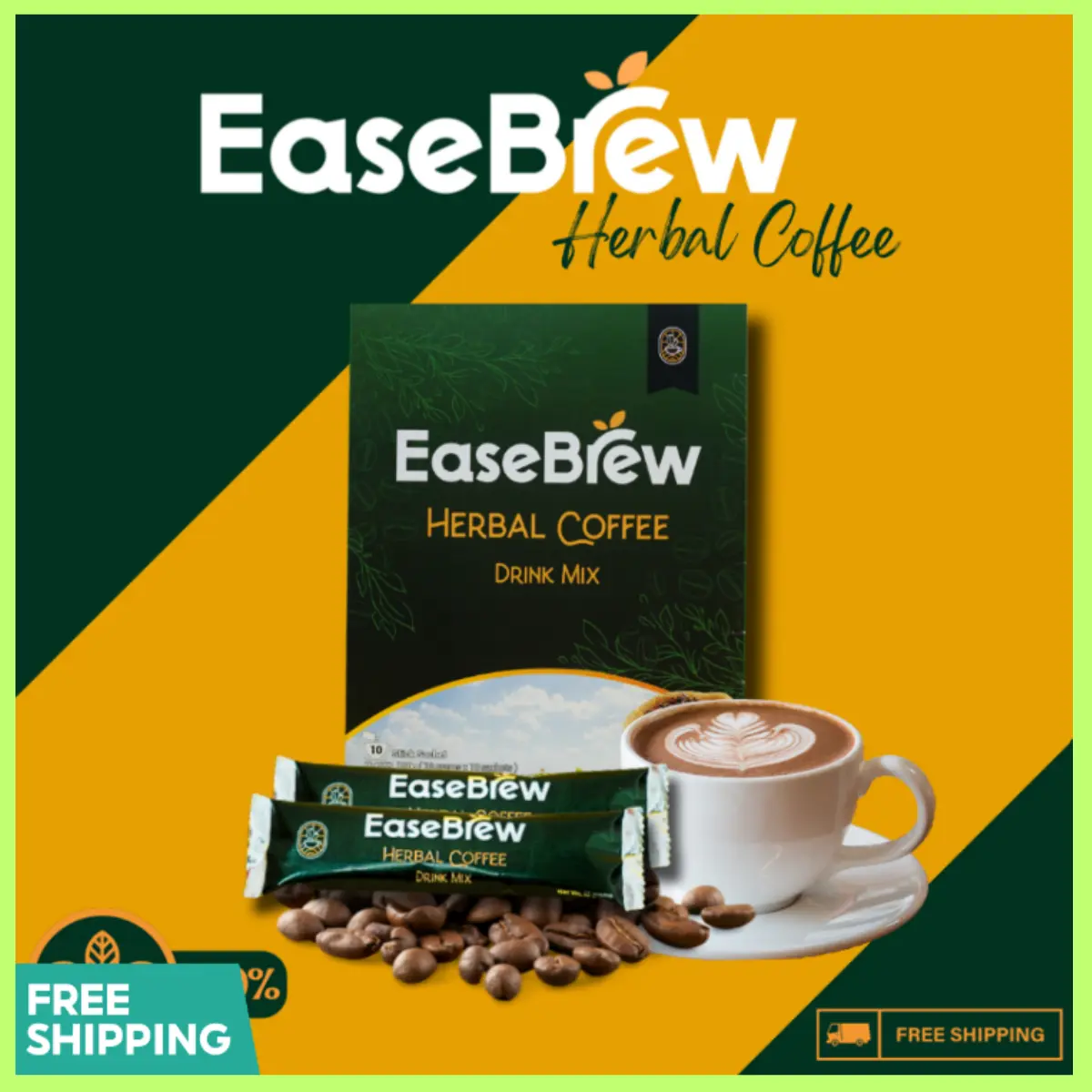 EaseBrew Coffee - 8 in 1 Beverage (1 pouch) Nata yaya ilocos rice kapeng  bigas