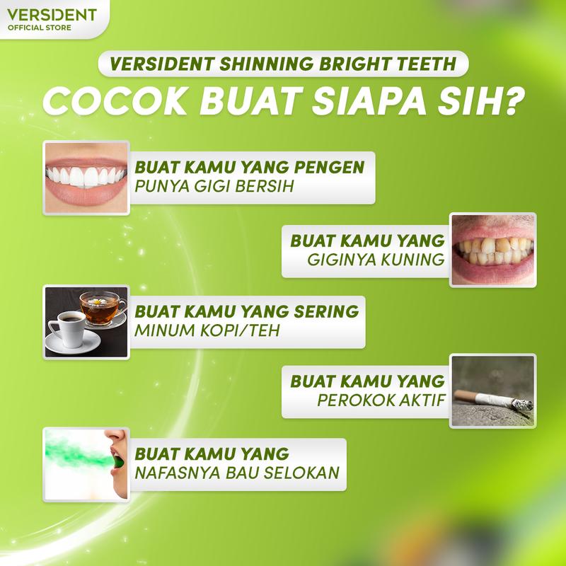 PROMO 1 JAM VERSIDENT (FLASH SALE) - Beli 1 Bonus 1 Sikat Gigi - Pasta Gigi Pemutih, Penghilang bau mulut 3