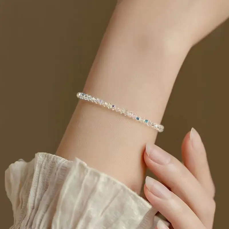 Vòng Tay Siêu Nhấp Nháy Siêu Mịn Giá Cả Phải Chăng Thiết Kế Sang Trọng Lớp Kết Cấu Đơn Giản Thích Hợp Làm Quà Tặng Cho Nữ Phụ Kiện Voi Kiềng Móc Khoá 0