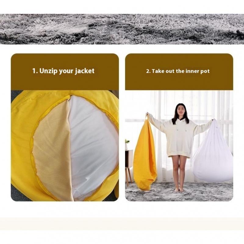 Product Introduction of [Gift footstool+ Pillow] With filling large seat bean bag sofa chair sofa lazy recliner lazy sofa 5