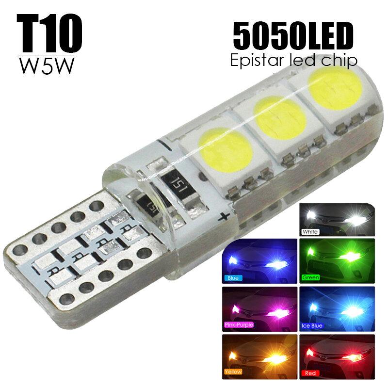 10Pcs T10 Led Canbus No Error 194 168 W5W Silicon License Plate ...