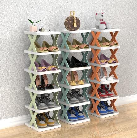 Kệ để giày dép hình chữ X , Kệ nhựa 5 tầng Cao Cấp để đồ  tiện dụng kedung  giay