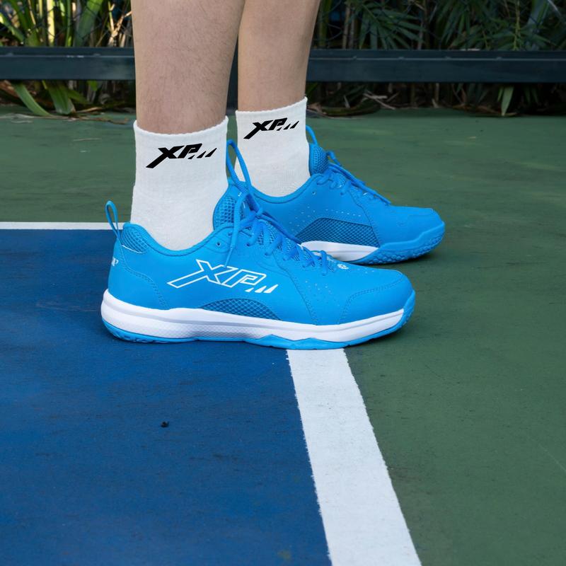Giày Bóng Chuyền, Giày Cầu Lông XP CL10 J- Max Nam Nữ Chính Hãng Màu Xanh Ngọc - Đế Eva Siêu Nhẹ Chơi Sân Bê Tông Tốt - Tặng Tất Dệt Kim Không Mùi