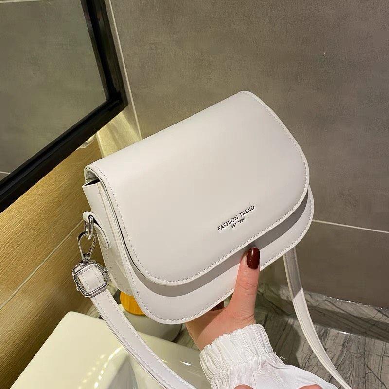 Túi xách nữ da pu trơn giá rẻ đeo chéo đeo vai ngăn rộng thời trang nữ_TDC133 Bag Kem 0