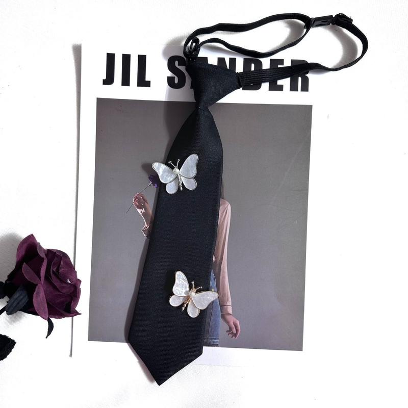Broken Cocoon Butterfly Tie Female Butterfly Tassel Brooch Luxurious Style All-Matching Shirt Dress Neck Band Accessories New 1