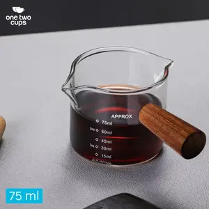 JENZER - Gelas Milk Jug Pitcher Espresso Double Mouth