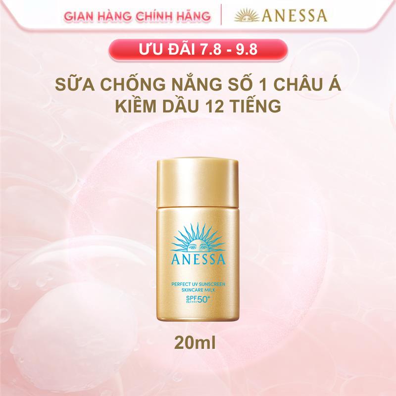 Anessa x KOL - Sữa chống nắng dưỡng da kiềm dầu bảo vệ hoàn hảo Anessa Gold Milk SPF50+ PA++++ 20ml