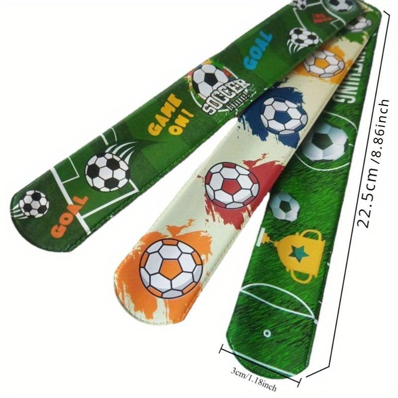 Soccer Slap Bracelet, 24pcs Wristband Toy for Birthday Party Favors, Football Theme Party Decoration, Euro 2024 Decorations, Party Supplies 1