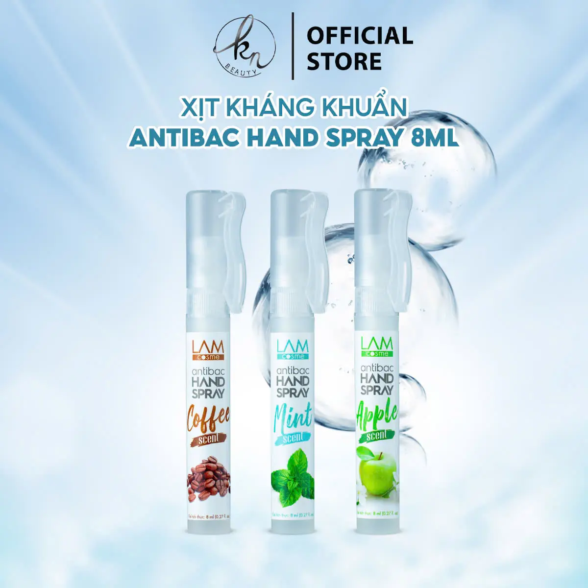 Dung dịch xịt tay khng khuẩn Lamcosmé hương ngẫu nhiên chai 8ml
