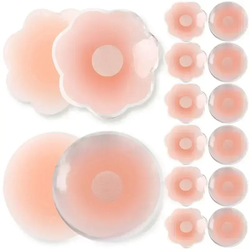 12 buah / Kotak Silicone Backless Bra / Wings Bra / Wing Bra / Nu Bra / Invisible Bra / Nipple Silicone Pad Bra Tempel Import Premium Bh 5