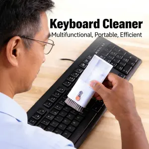 Set Pembersih Elektronik Premium 15-in-1: Alat Multifungsi untuk Keyboard, Laptop, Ponsel, Headset Bluetooth, Kamera, Perangkat Digital, serta Pembersih Debu Layar & Aksesoris Perawatan Rumah Kantor - Kotak Penyimpanan 15x20x10cm