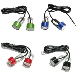 LAMPU MATA ELANG STROBO FLASH STROBO KEDIP 3 LED DENGAN BREKET 2PCS Motor