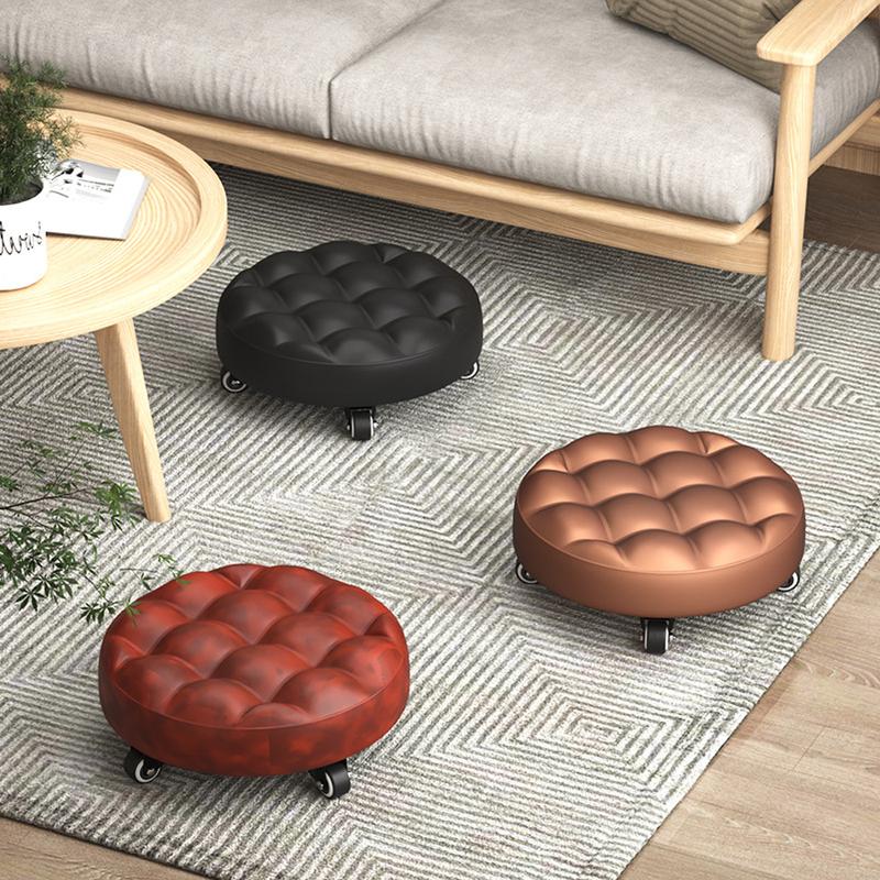 Ghế đẩu bệt GADI xoay tròn 360, có tựa lưng chất liệu da PU bền bỉ, vệ sinh dễ dàng, sử dụng đa năng tiện lợi.