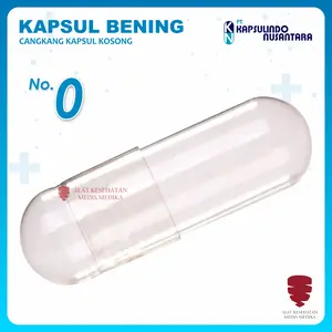 Cangkang Kapsul Kosong No 0 Kulit Kapsul Natural Bening Isi 1000 Pcs