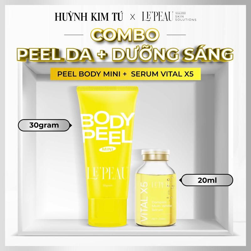 [ MUA 1 TẶNG 1 ] Kem Peel Da Body Mini 30gr và Full Size 150gr - LE’PEAU - Hỗ Trợ Làm Mờ Thâm