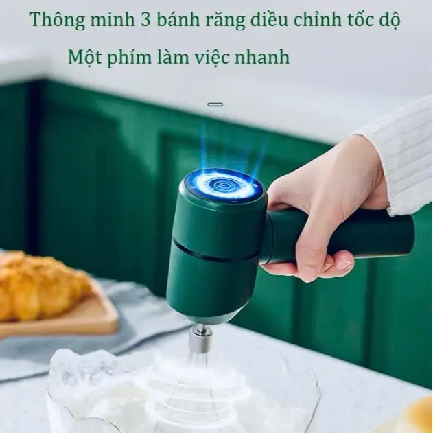 Máy Đánh Đều Màu Nhuộm Thế Hệ Mới Có 3 Cấp Độ Quay , 2 Đầu Đánh ( Loại 1 ) Đánh Trứng , Kem , Cafe ... ( FREE SHIP ) Máy Đánh Trứng Máy Tạo Bọt Máy Đánh Bọt may danh may tao bot 4