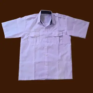 Baju Pdh Putih Pria Dan Wanita Kerah Hitam Premium Baju Seragam Dinas Terbaru Panjang Wearpack Kerja Safety Bahan Drill PREMIUM Adem Tidak Mudah Kusut