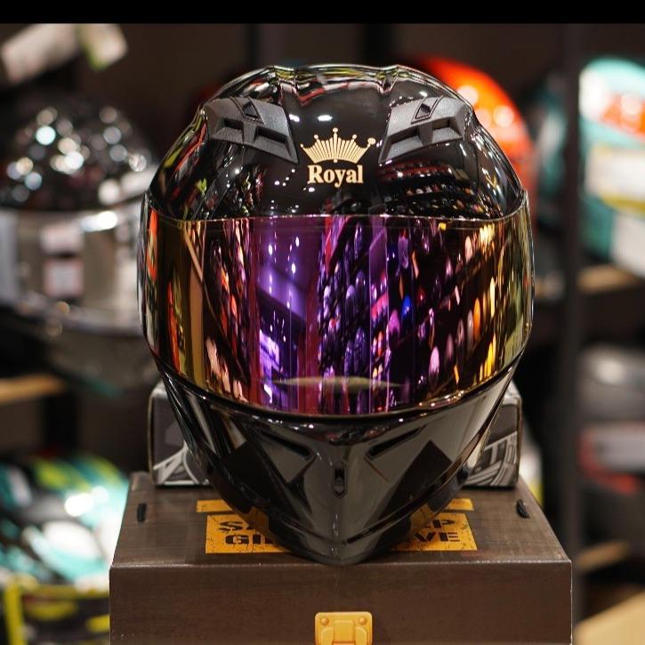 Mũ bảo hiểm fullface Royal M266 2 kính cao cấp ( tặng túi đựng Royal + chắn gió cằm + Tặng thêm kính trắng khi đặt bản mũ kính màu)  Helmet