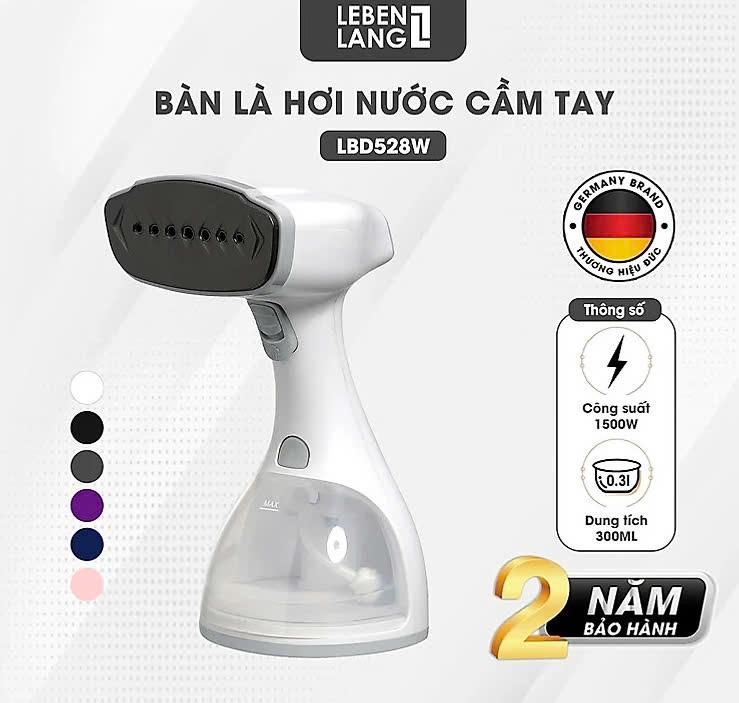 Bàn là hơi nước cầm tay LEBENLANG LBD528 Công suất 1500W - 300ml - Bảo hành chính hãng 24 tháng