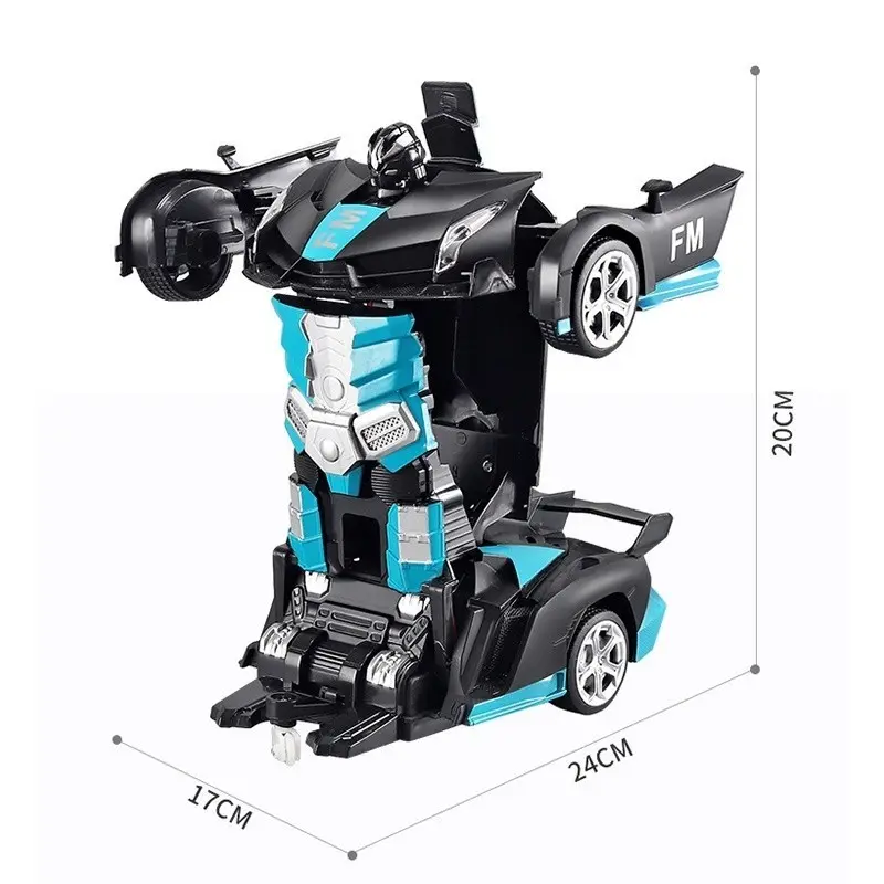 【Duffy toys】2.4G 1:14 Mobil Remote Control Besar Sport Car Robot Transformer / Rc Mobil Remote Transformer Robot / Rc Car Transformer / Mobil Remot Jadi Robot Baterai Cas / Mainan Autobot Remot Kontrol Mobil Berubah Jadi Robot / Anak Mainan Anak Laki Laki 3