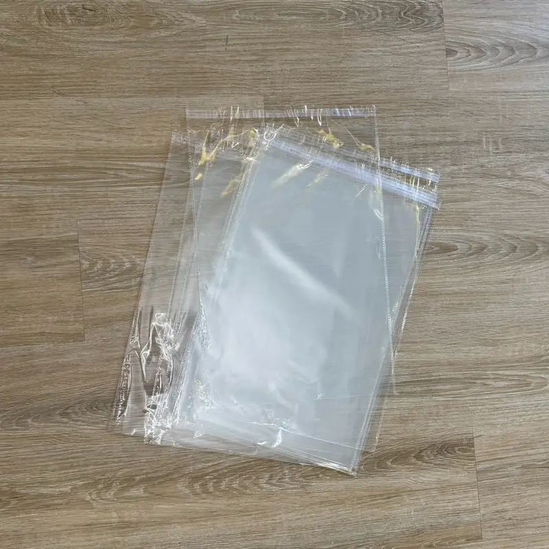 (1kg) Túi Nilon Keo Dán Miệng OPP Trong Suốt, Bọc Kiếng, Đóng Gói, Đựng Phụ Kiện, Quần Áo 2