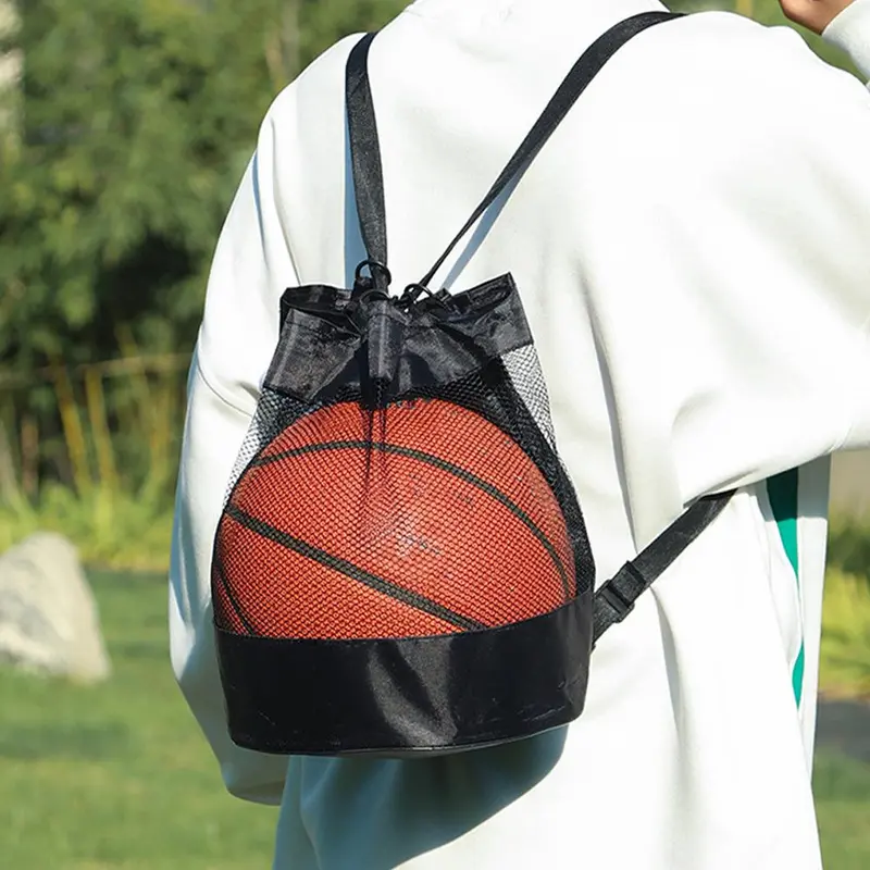 Basketball Bag Large Capacity Mesh Sport Drawstring Bags Basketball ...
