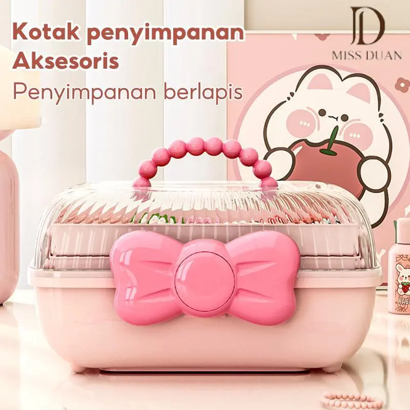 Storage Pita 3 tingkat / box penyimpanan ikat rambut dan aksesoris lainnya 0