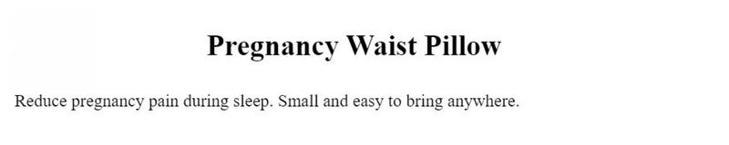 Product Introduction of Maternity Waist Pillow Pregnancy Pillow Support Women Sleeping Pillow Pregnancy Women Maternity Pillow Bantal Mengandung 0