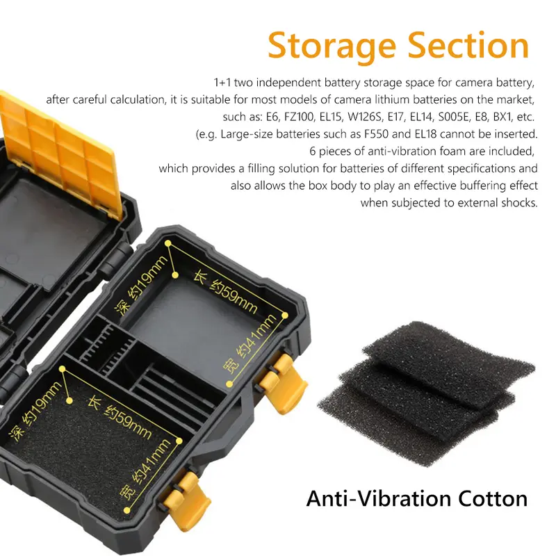 Hộp Bảo Vệ Pin Máy Ảnh DSLR, Hộp Đựng Thẻ Nhớ SD TF 7