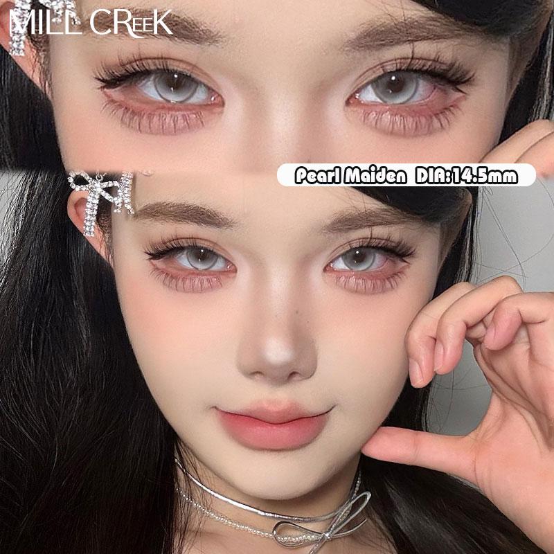 Mill Creek[Mua 2 tÃ¤ng 5] lens milk gray M¤t 0-6 ống kính màu xanh xám dÃ Mua mÃt làn rhánmiªn phi Dung dich chǎm sóc 60ml + 2 dụng cụ đeo + 14.5mm Khuyen 1