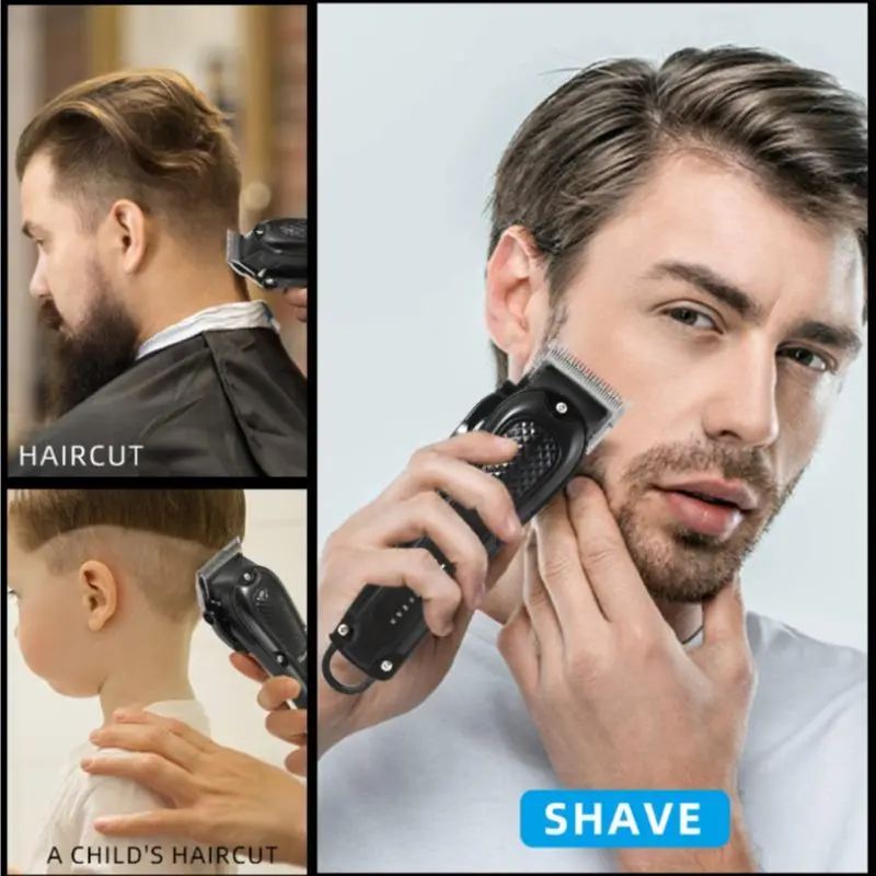 Electric Hair Clipper Set, 2 Counts Rechargeable Hair Clipper, Professional Hair Trimmer for Men, Hair Clipper Set with Comb Heads, Great for Men Stylists Barber Barbershop Salon Home Use 3