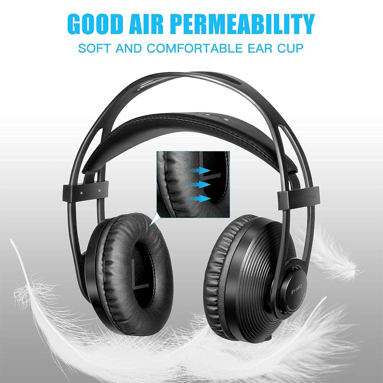 Monitor Headphone Boya BY-HP2 Over Ear Profesional Studio Earphone HD