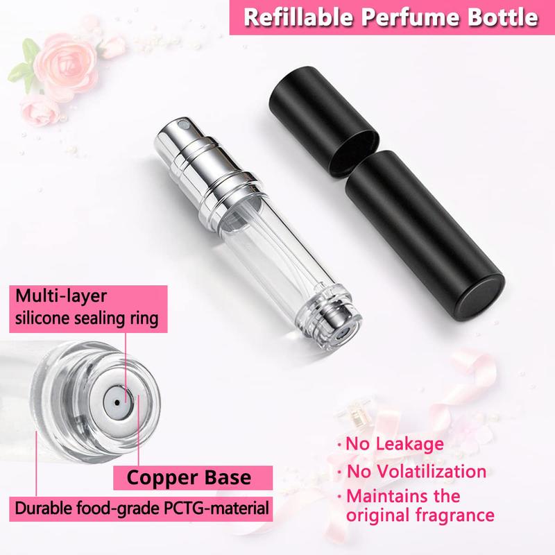 Product Introduction of 5ml Perfume Refillable Bottle Travel Portable Atomizer Spray Bottle Fragrance Scent Pump Fill from Bottom Mini Pocket Size  for Traveling and Outing 0