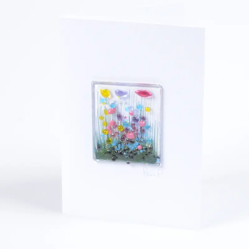 Wildflower Fused Glass Greeting Card 2