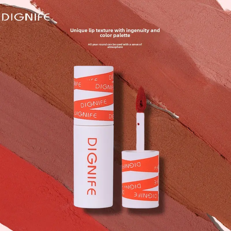 DIGNIFE lip glaze lip mud matte matte surface water mist velvet lipstick moisturizing and white without pulling dry