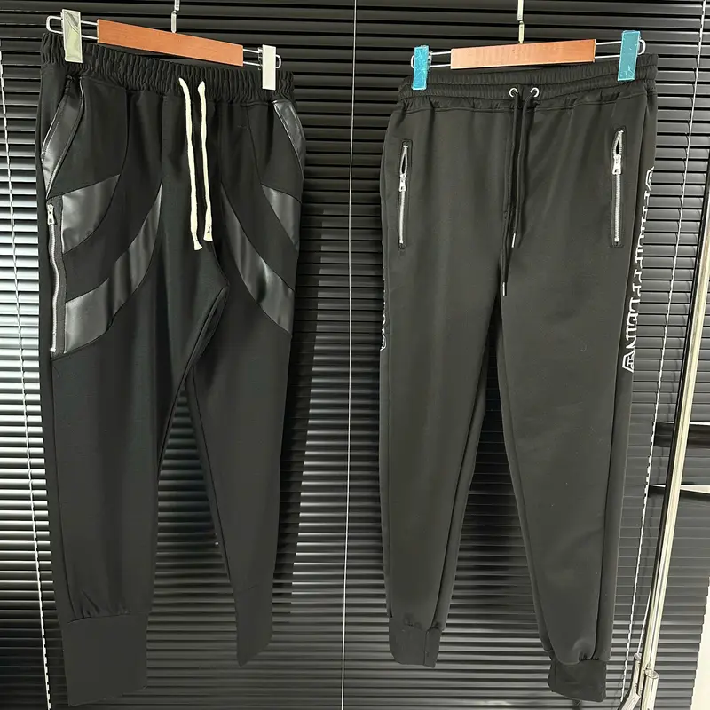 Quần Jogger Umi Phối Da + Quần Nỉ Trơn Phii Lippp, Có Khoá Chất Co Dãn 3