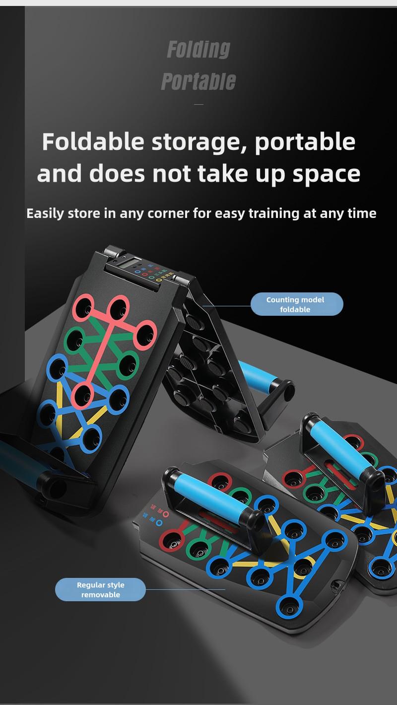 Product Introduction of Multifunctional Counting Push-Up Training Board/Home Foldable Fitness Board for Chest and Abs Push-Ups 3