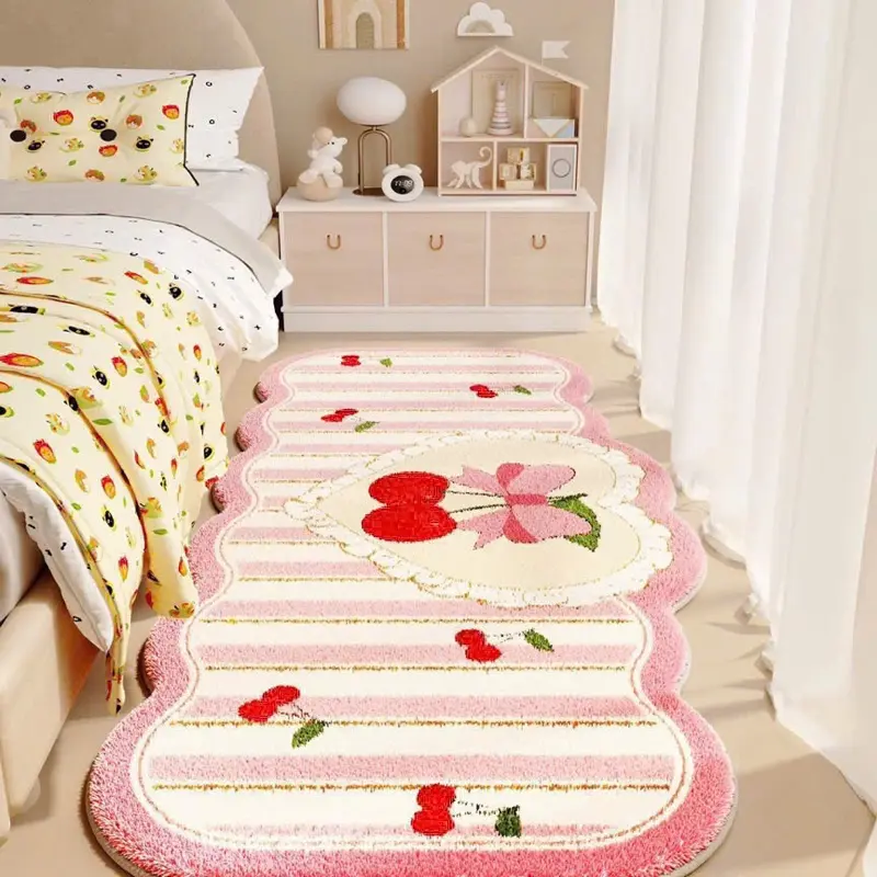 Thảm lông cừu mịn dày dặn mềm mịn đế dệt trải chân giường, decor phòng ngủ, cửa ra vào phòng khách kích thước 50x1m2 7