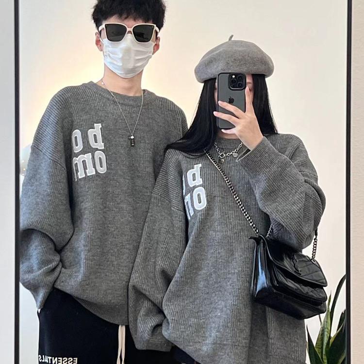 Áo Len Dệt Kim Lười Cao Cấp Cho Nam Và Nữ, Trang Phục Cặp Đôi, Dáng Rộng Hàn Quốc, Giáng Sinh Mới, Hợp Thời Trang, Mùa Đông Quần