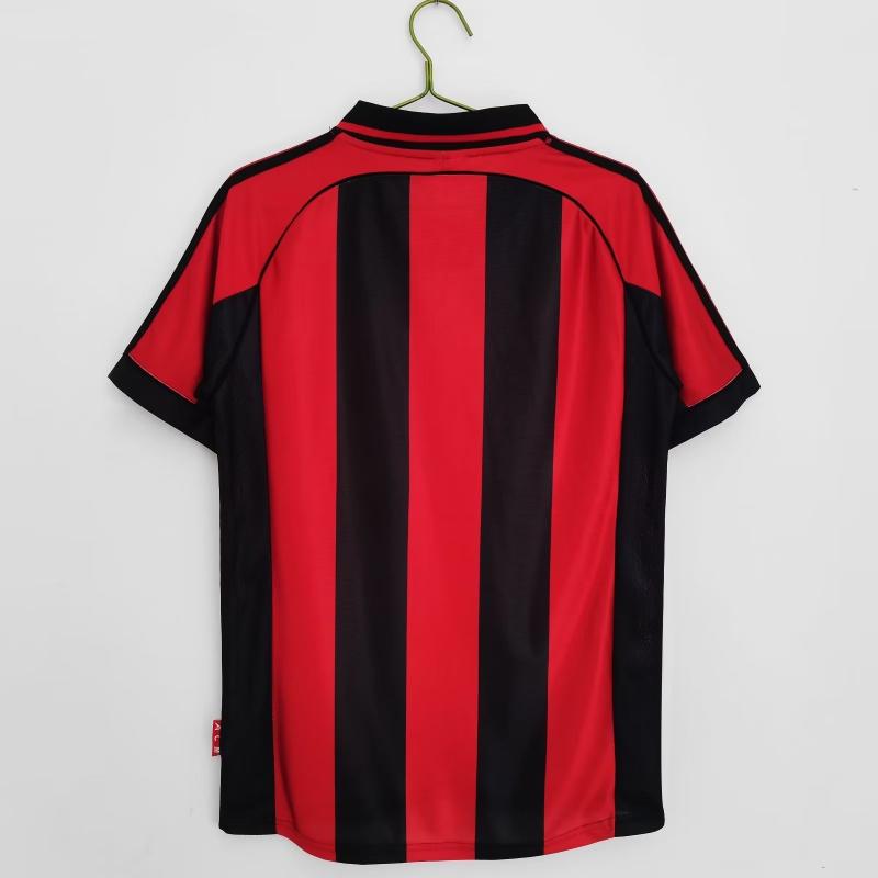 Product Introduction of Jersi Bola Sepak Kebangsaan Sukan Musim Panas, Lengan Pendek, Gaya Retro, AC Milan 1998 99 AC Cepat Kering, Baju-T Lelaki, Saiz S-XXL, Ketibaan Baru 22
