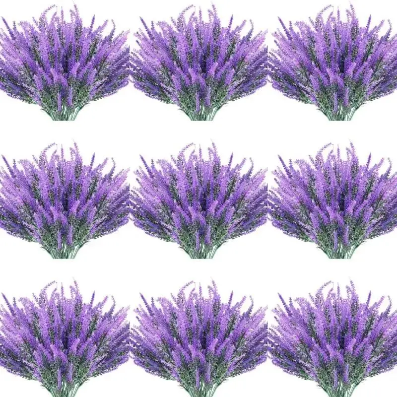 Artificial Lavender Flower, 10pcs/set Faux Lavender Flower, Decorative Flower for Home Party Wedding Anniversary Festival, Bouquet