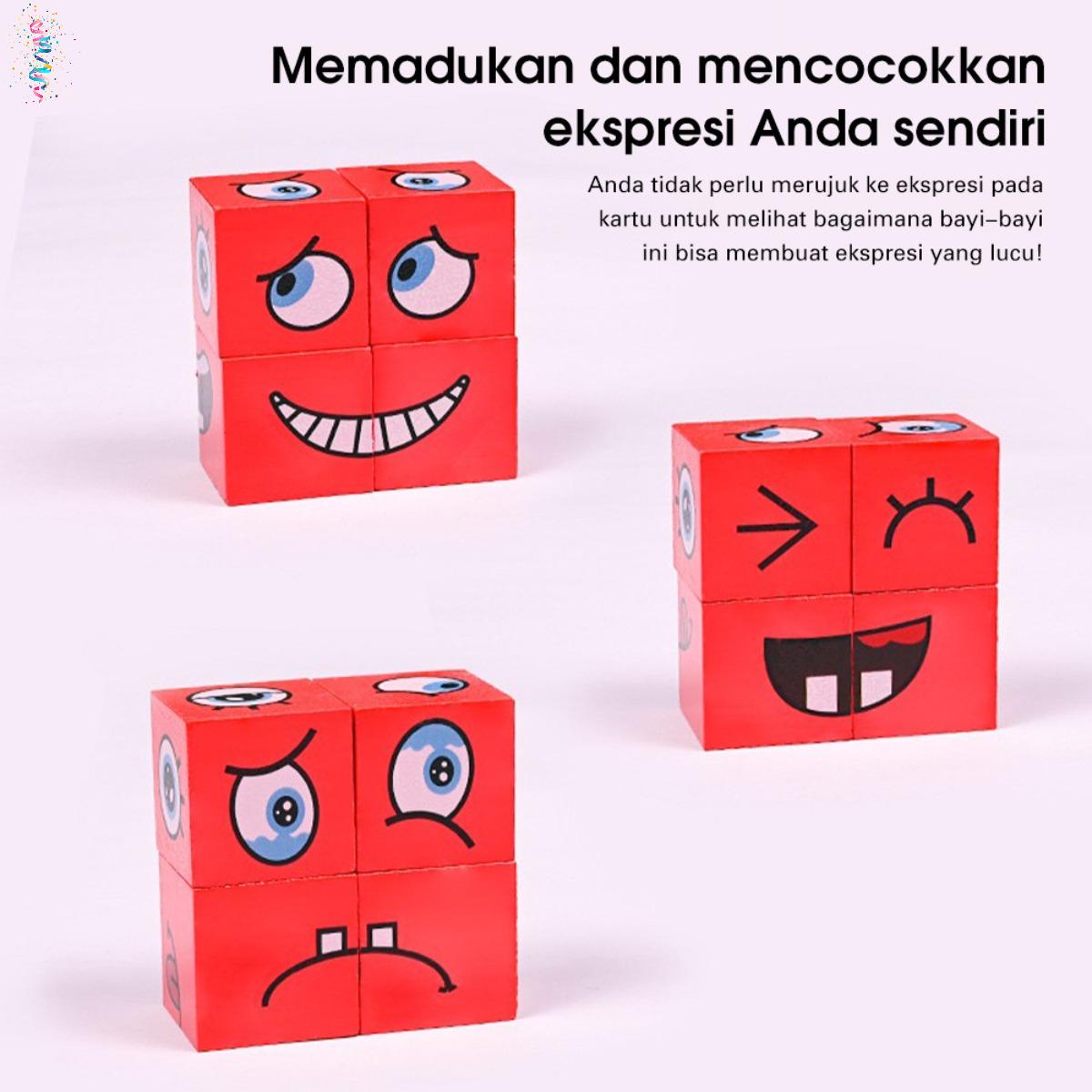 Mainan Face Changing Cube - Puzzle Edukasi Ekspresi Wajah, Permainan Ketangkasan Anak, Game Keluarga Interaktif yang Mengasah Kreativitas, Keterampilan Motorik, dan Berpikir Logis Anak! Mainan Face Changing Cube - Puzzle Edukasi Ekspresi Wajah, Permainan Ketangkasan Anak, Game Keluarga Interaktif yang Mengasah Kreativitas, Keterampilan Motorik, dan Berpikir Logis Anak!