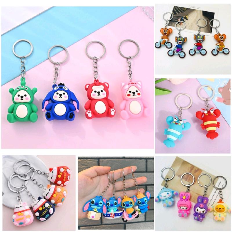 Sỉ 50/100 Cái Móc Khoá Thời Trang Hoạt Hình Dễ Thương Cute Đeo Balo Xe Máy Tiện Lợi