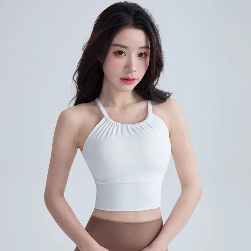 Quần Áo Tập Yoga, Áo Vest Hai Dây Mảnh Cổ Yếm Có Đệm Ngực, Lưng Đẹp, Đồ Lót Tập Thể Dục, Nhanh Khô, Chống Sốc, Chuyên Nghiệp, Thích Hợp Cho Yoga, Năm 7