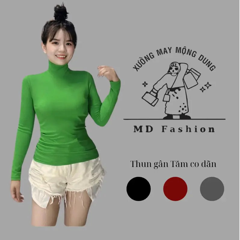 A15 - Áo thun Cổ Lọ ( Tăm thường ) mỗi màu sẽ có mỗi sớ vải khác nhau , tăm lộn xộn dưới 53kg , mặc vài tháng sẽ xù lông nhẹ
